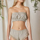 Linen Underwear set - Lace French Knickers and Soft Bralette