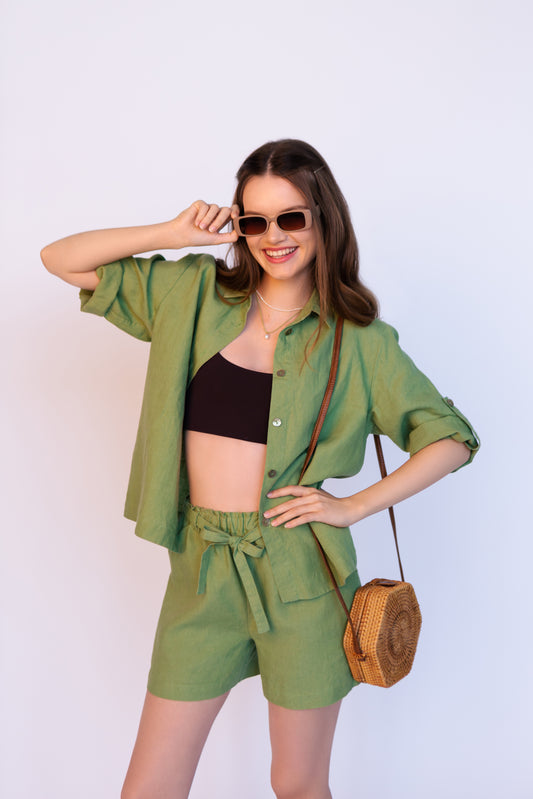 Linen Loungewear Set HARLEY for Summer Adventures