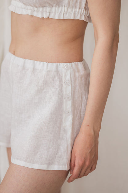 Linen High Waist Fitted French Style Knickers