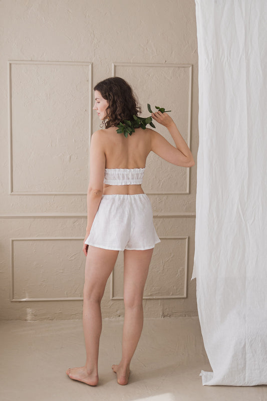 Linen High Waist Fitted French Style Knickers