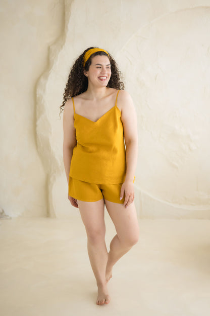Breathable Linen Loungewear Set CONSTANCE with Boxers