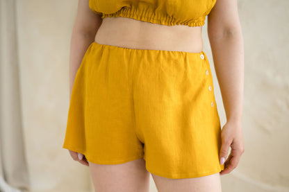 High Waisted Linen French Knickers