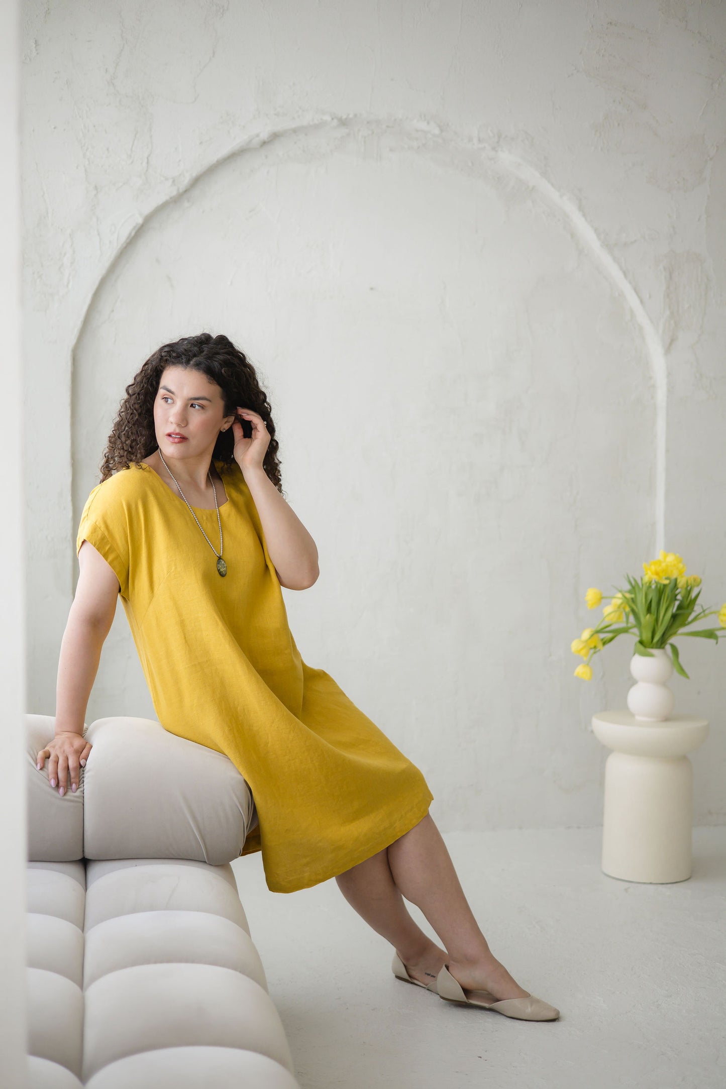 Linen Casual Dress ELIANA