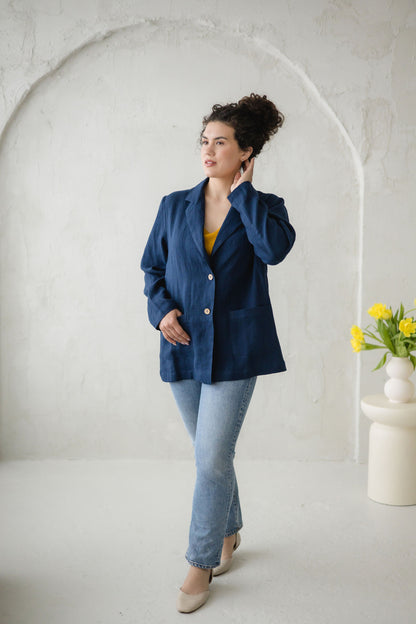 Fitted Silhouette Linen Jacket NOLAN