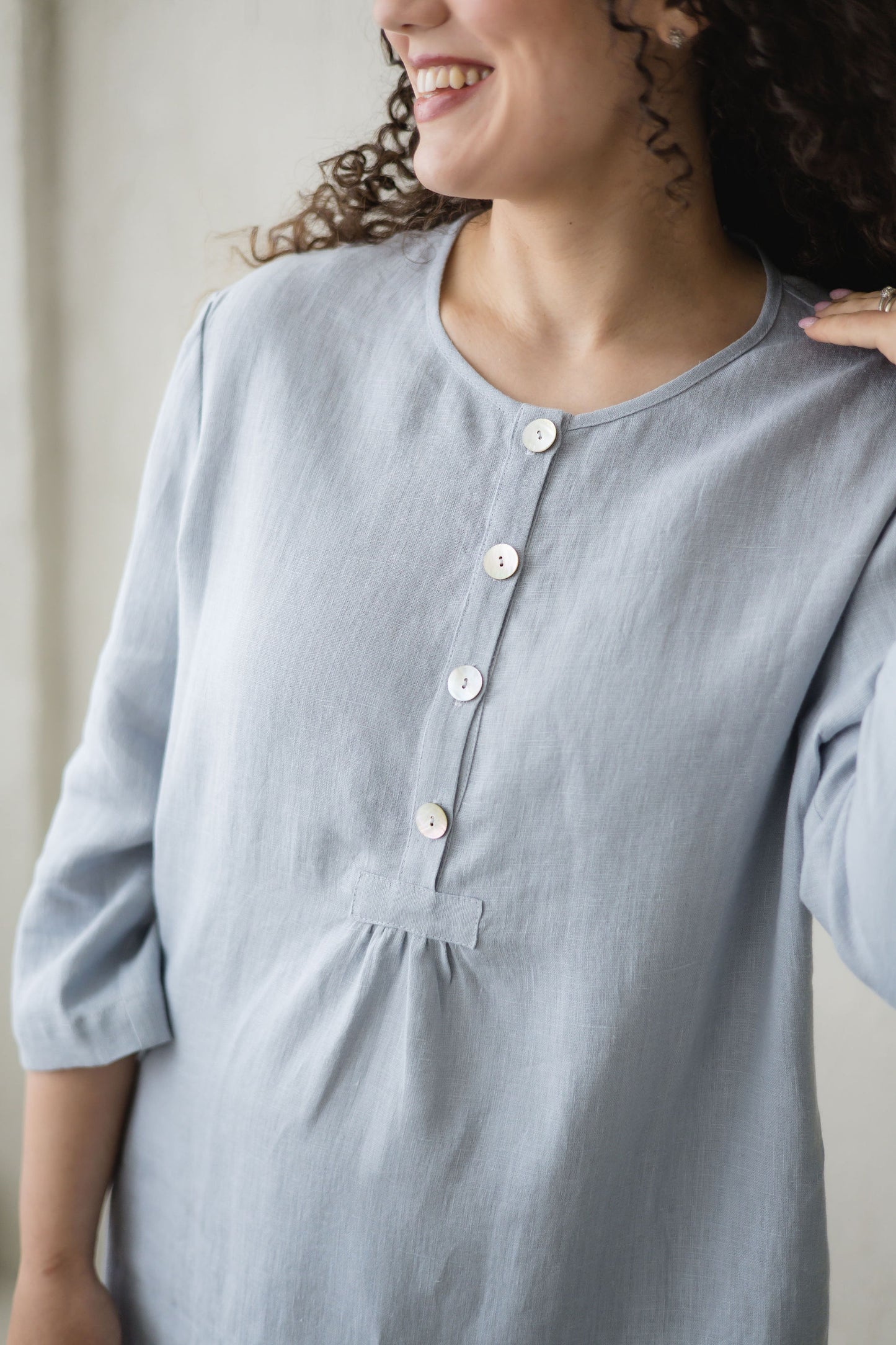 Oversized Linen Shirt Dress MARTA