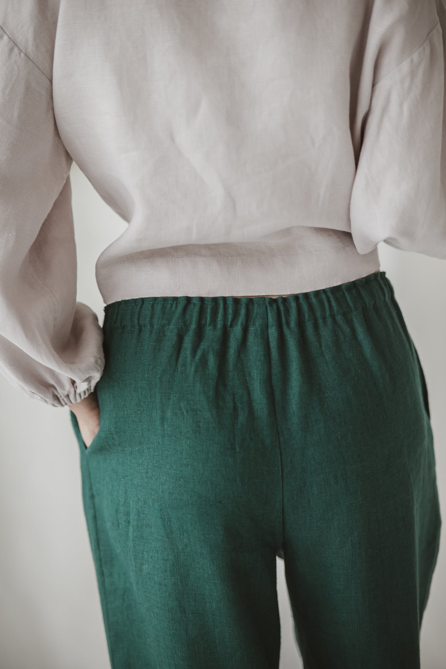 Women's Linen Bloomer Pants FLORA- Relaxed Loungewear