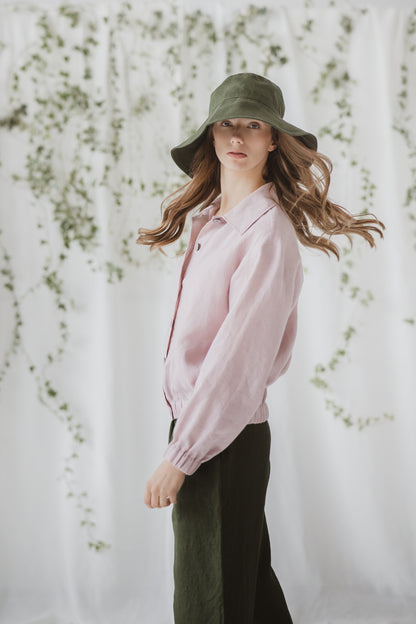 Linen Holiday Travel Sun Hat with Wide Brims