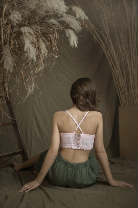 Linen Holiday Resort Suit Top and Skirt