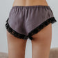Linen French Style Knickers with Laced Bottom