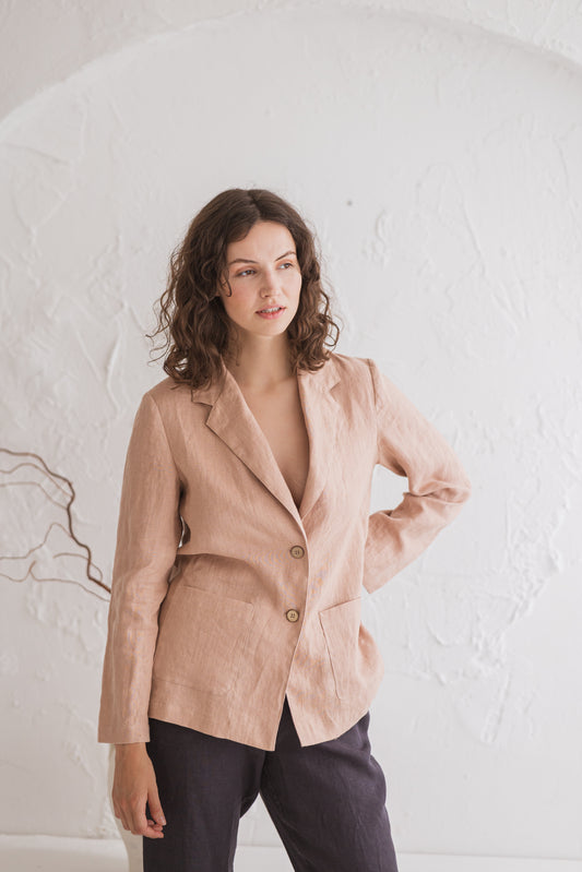 Fitted Silhouette Linen Jacket NOLAN