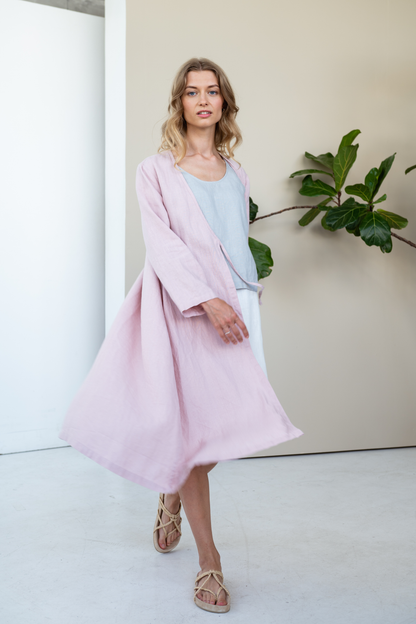 Linen Rose Cover Up HENRY with Ties