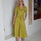 Vintage Look Linen Romantic Suit PALOMA/ A-line Midi Skirt and Short Jacket
