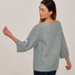 Linen Blouse AVA with Boat Neck Form