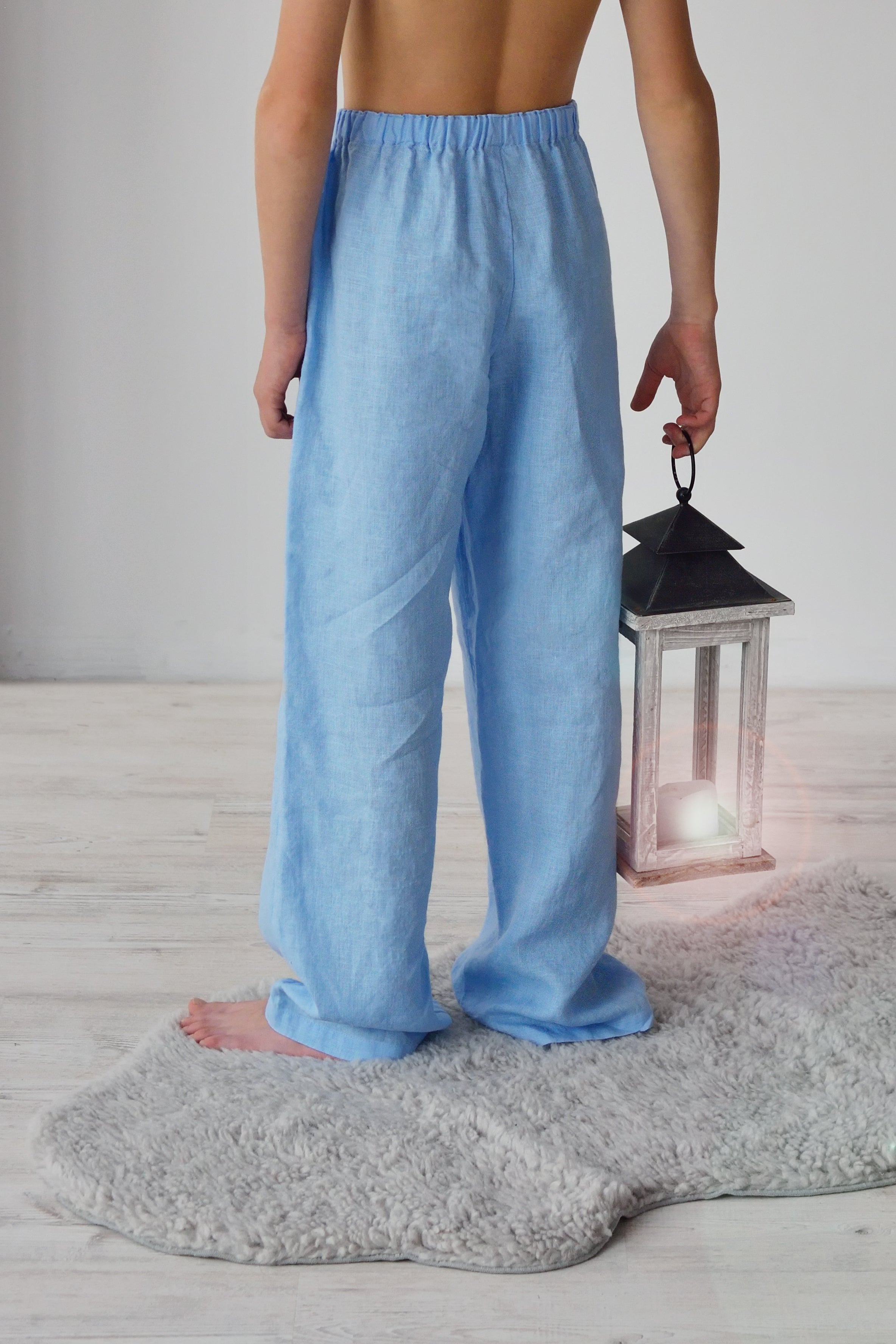 Mens linen pajama online set