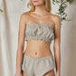 Women's Linen Underwear Set - French Knickers and Bandeau