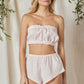 Linen French Knickers High Rise with Lace Back