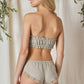 Vintage Style Underwear Set - Ruffled Bandeau and Lace French Knickers