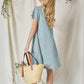 Linen Loose Dress ARIA With Wide Bottom