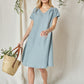 Linen Loose Dress ARIA With Wide Bottom