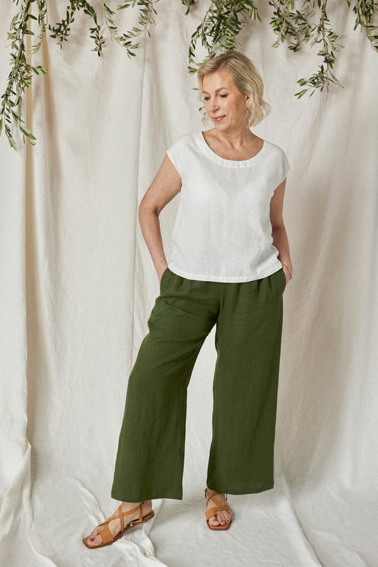 Natural Linen Pants for Women, Simple Pure Linen Trousers, Straight Linen  Full Length Pants, Handmade Rustic Pants -  Canada