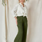 White Linen Shirt Classic Katerina with Long Sleeves