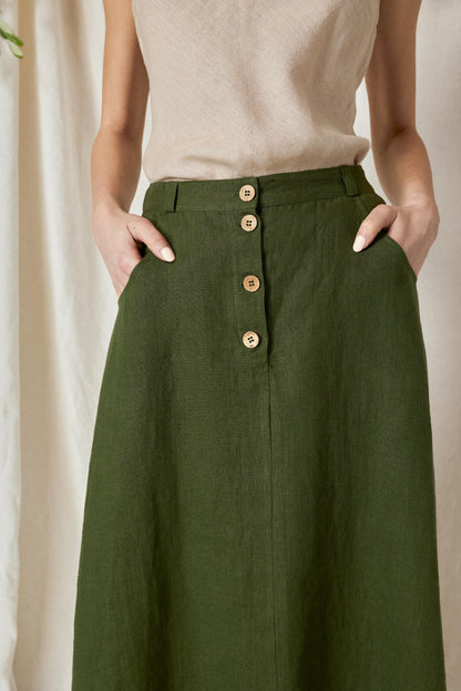 Long Skirt CLEO with Buttoned Front