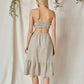 Linen Natural Underskirt with Ruffle and Lace