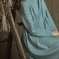 Linen Loose Dress DOMINIKA with High Neck