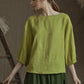Linen Blouse Oversize GRETA With Wide Sleeves