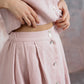 Vintage Look Linen Romantic Suit PALOMA/ A-line Midi Skirt and Short Jacket