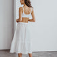 Linen Half Petticoat/ Underskirt Ruffled and Laced