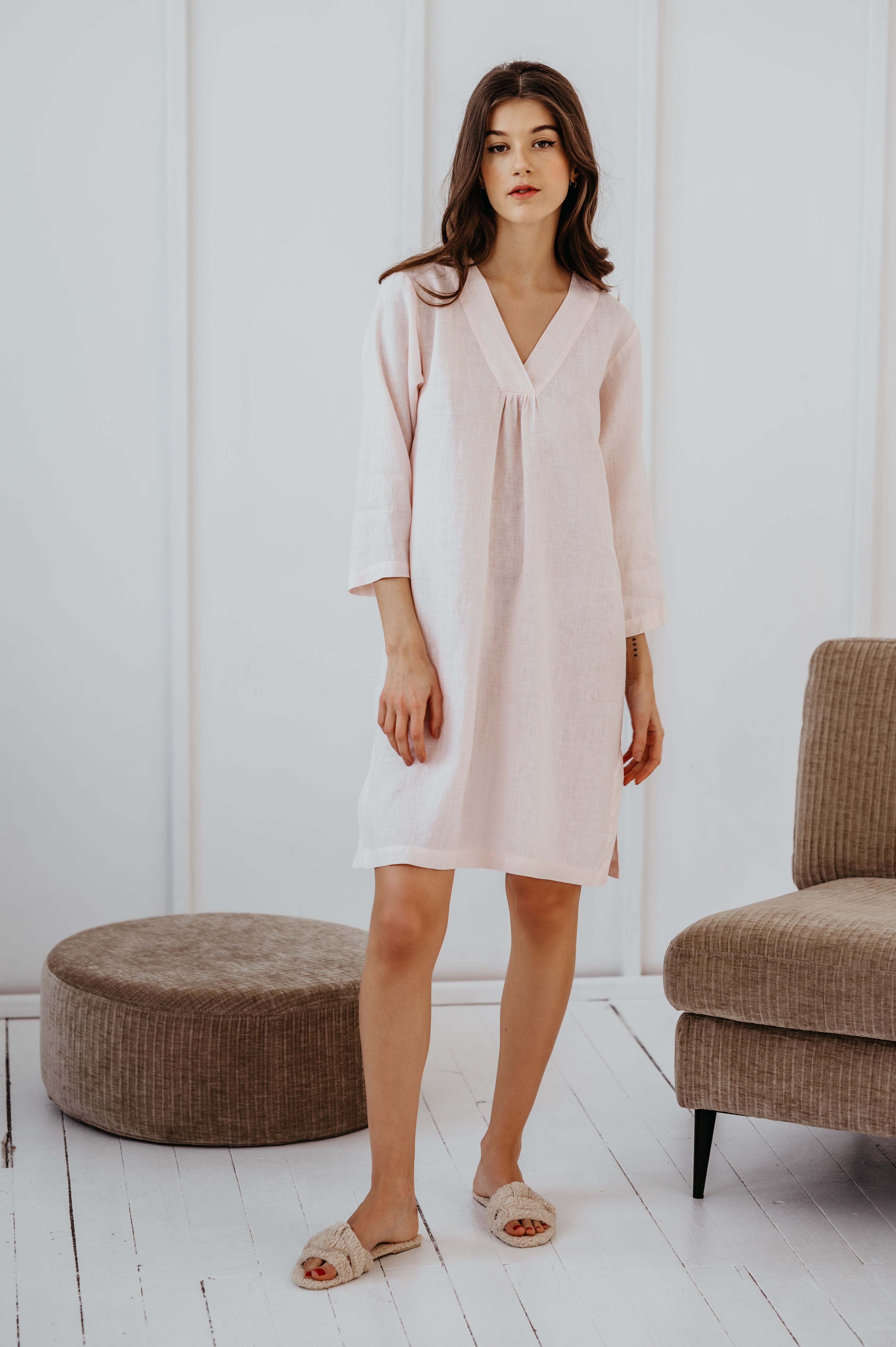 Organic best sale linen nightgown