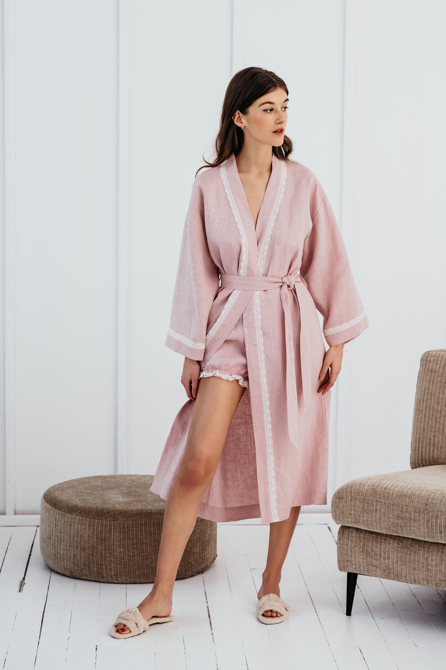 Linen Long Night Gown ELENA