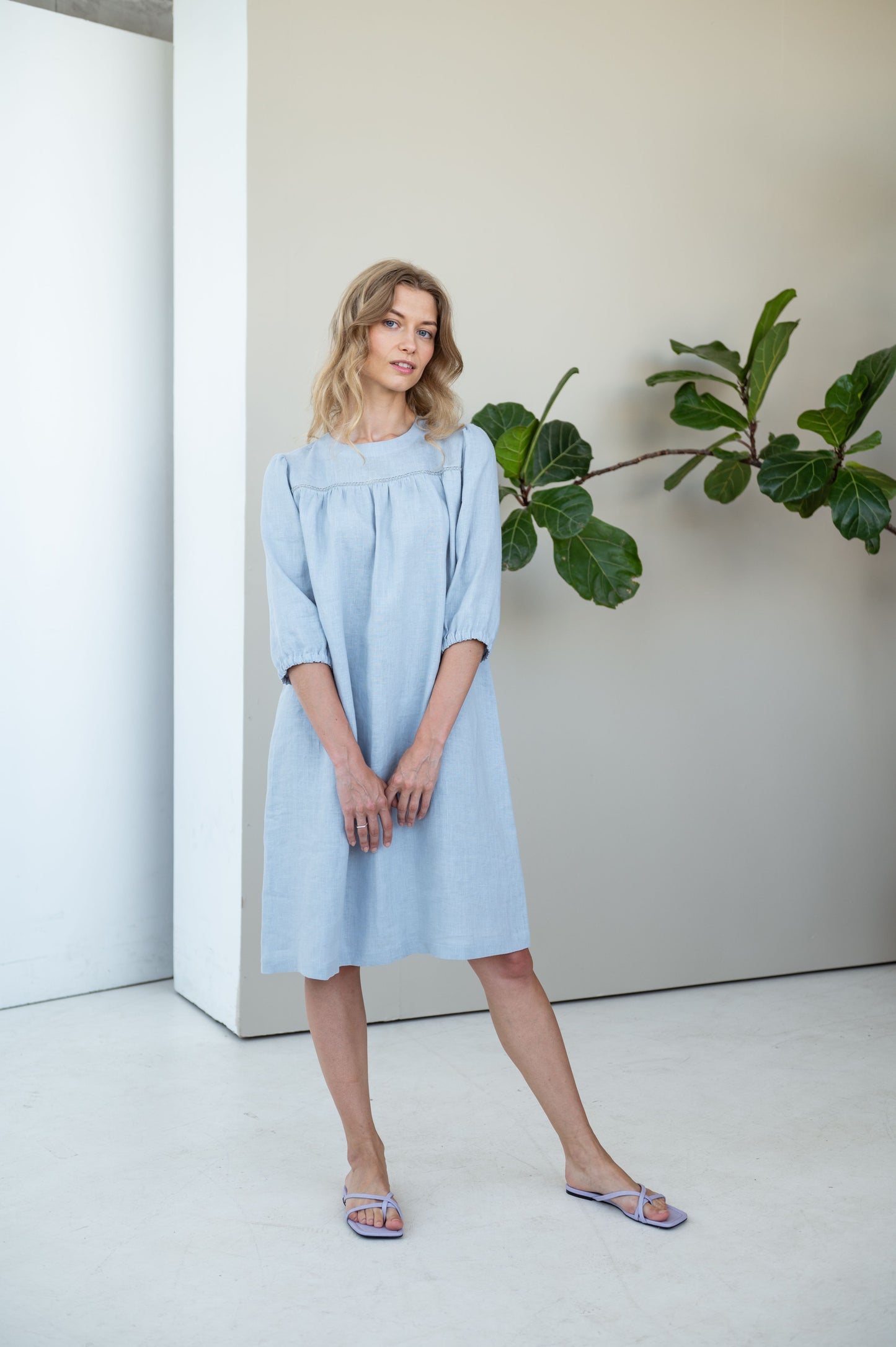 Linen Dress - Tunic VIRGINIA Natural