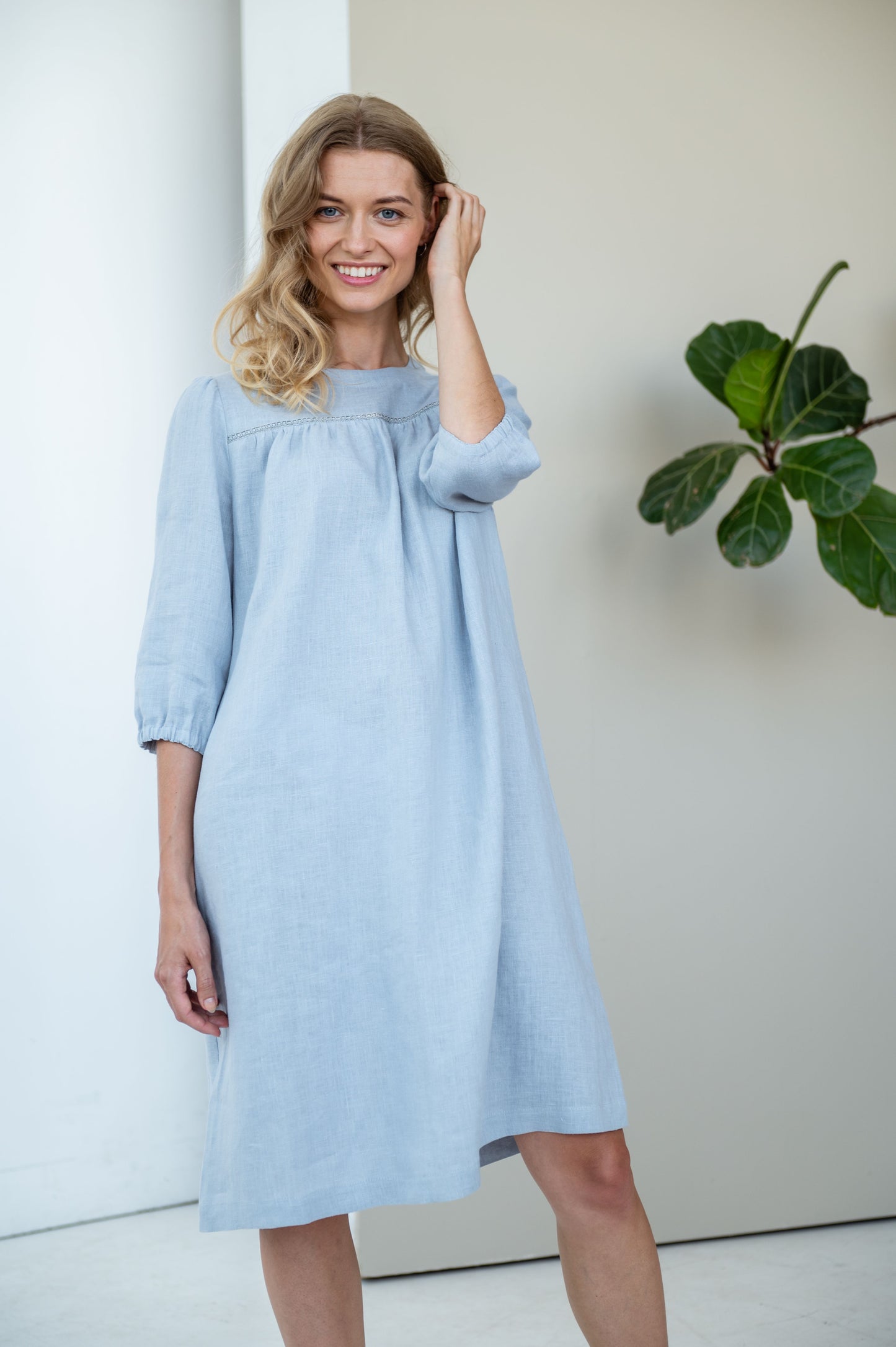 Linen Dress - Tunic VIRGINIA Natural