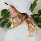 Linen Bucket Hat/ Summer Hat Unisex / Stylish Panama Style Hat/ Fashionable Sun Hat Women/ Gift For Her