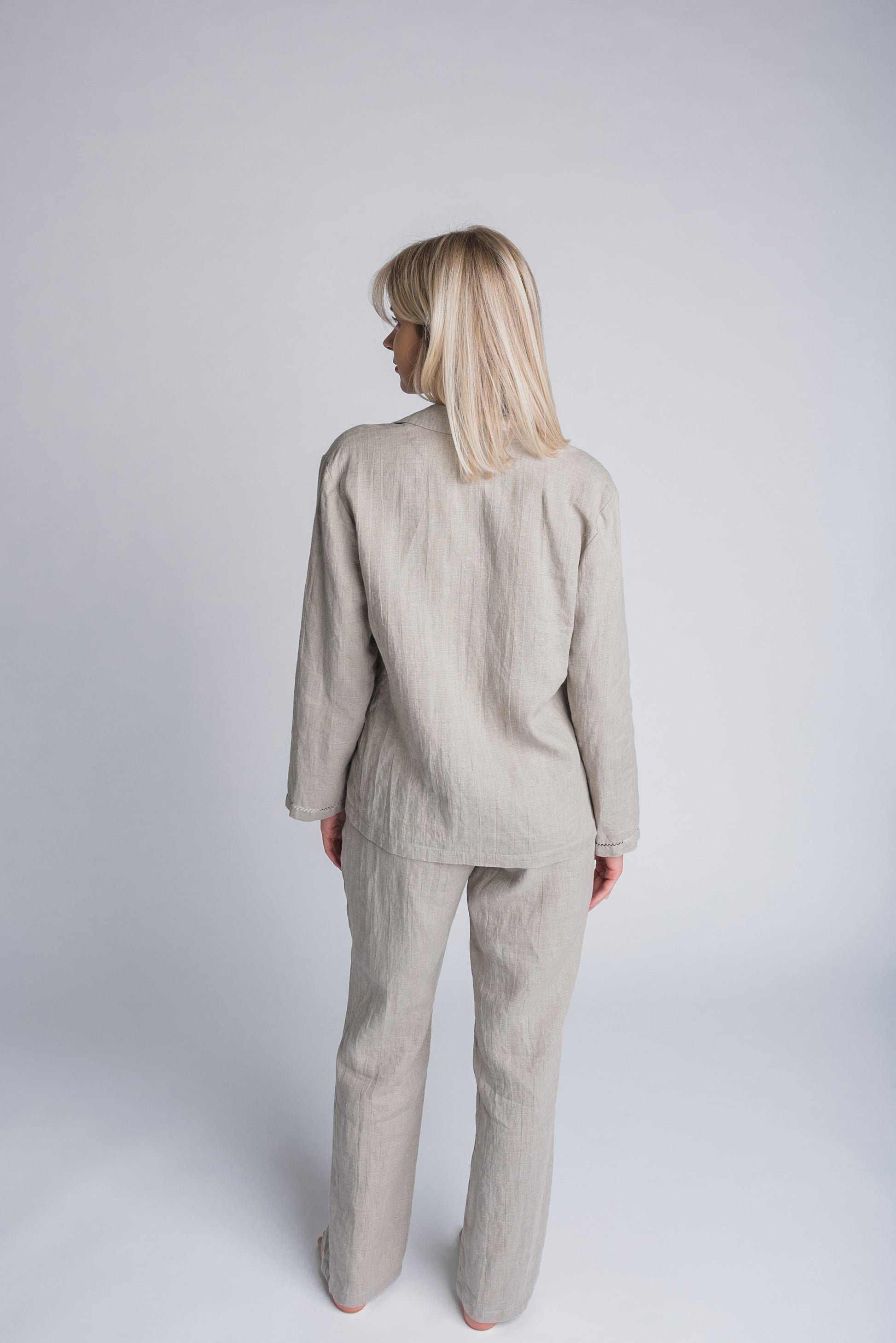 Linen Pajama Trouser CLASSIC for Woman/ Linen Loungewear for Women