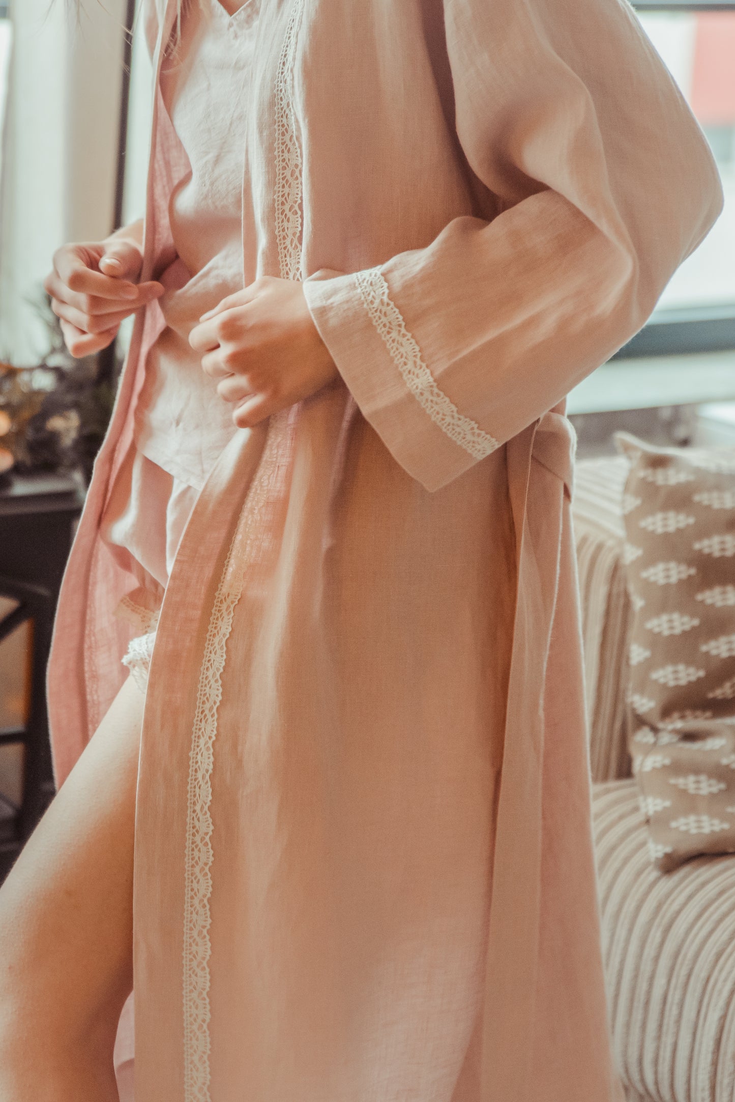 Linen Long Night Gown ELENA