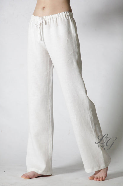 Linen Pajama Trouser CLASSIC for Woman/ Linen Loungewear for Women