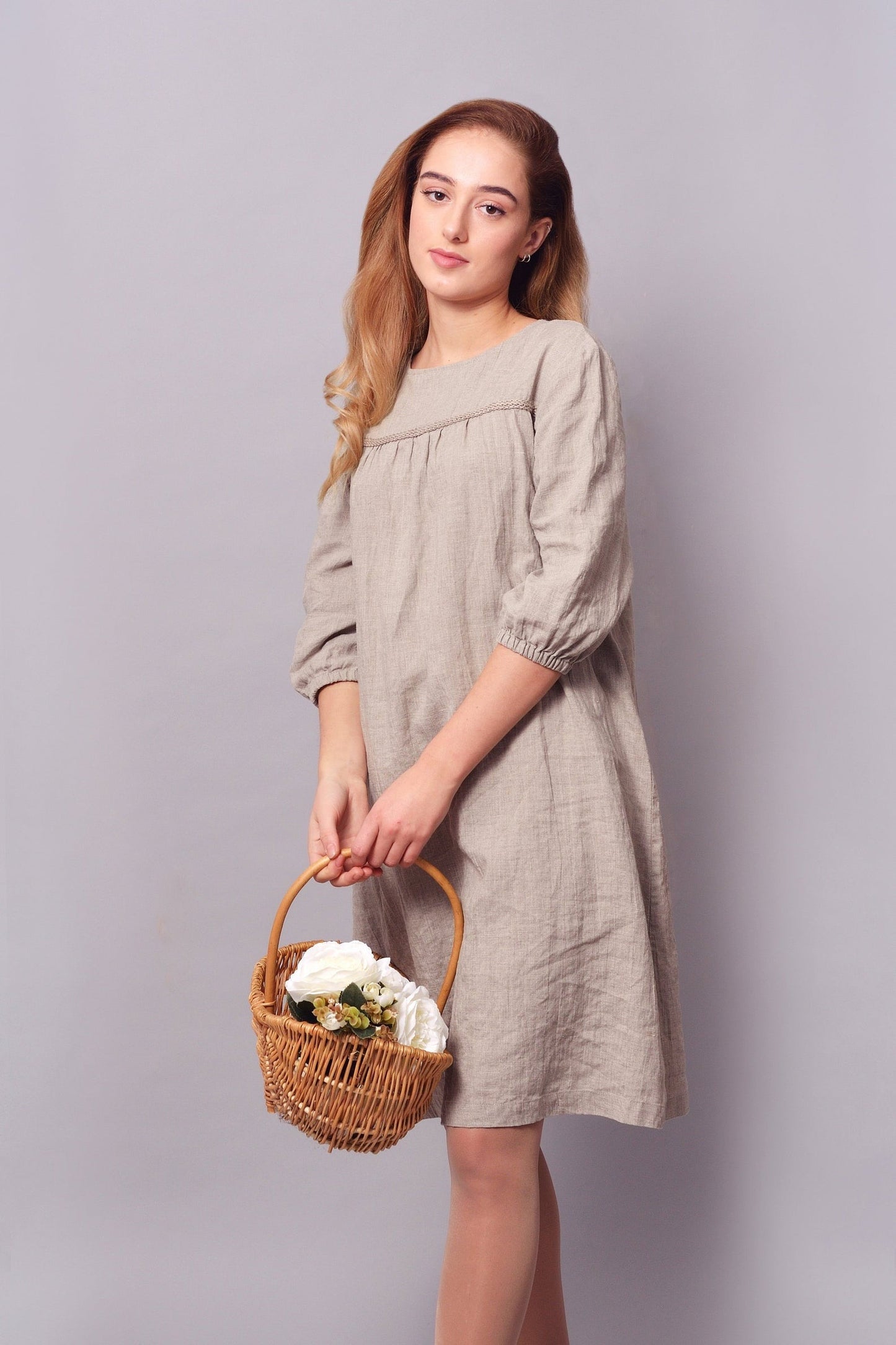 Linen Dress - Tunic VIRGINIA Natural