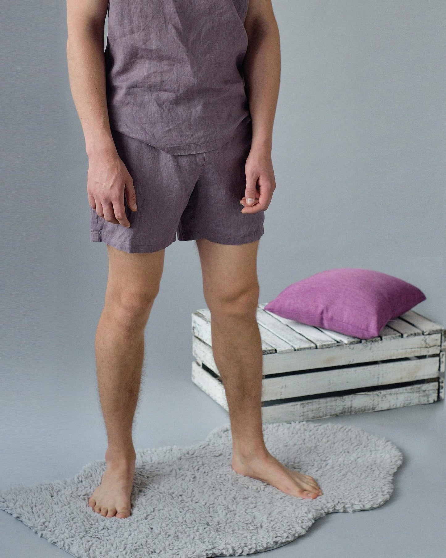 Linen BOXER Shorts Men's/ Organic Underwear for Him