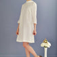 Linen Dress ALLEGRA With Open Back and Big Bow