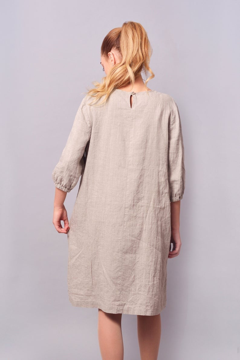 Linen Dress - Tunic VIRGINIA Natural