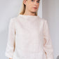 Linen Blouse AYA With High Neck