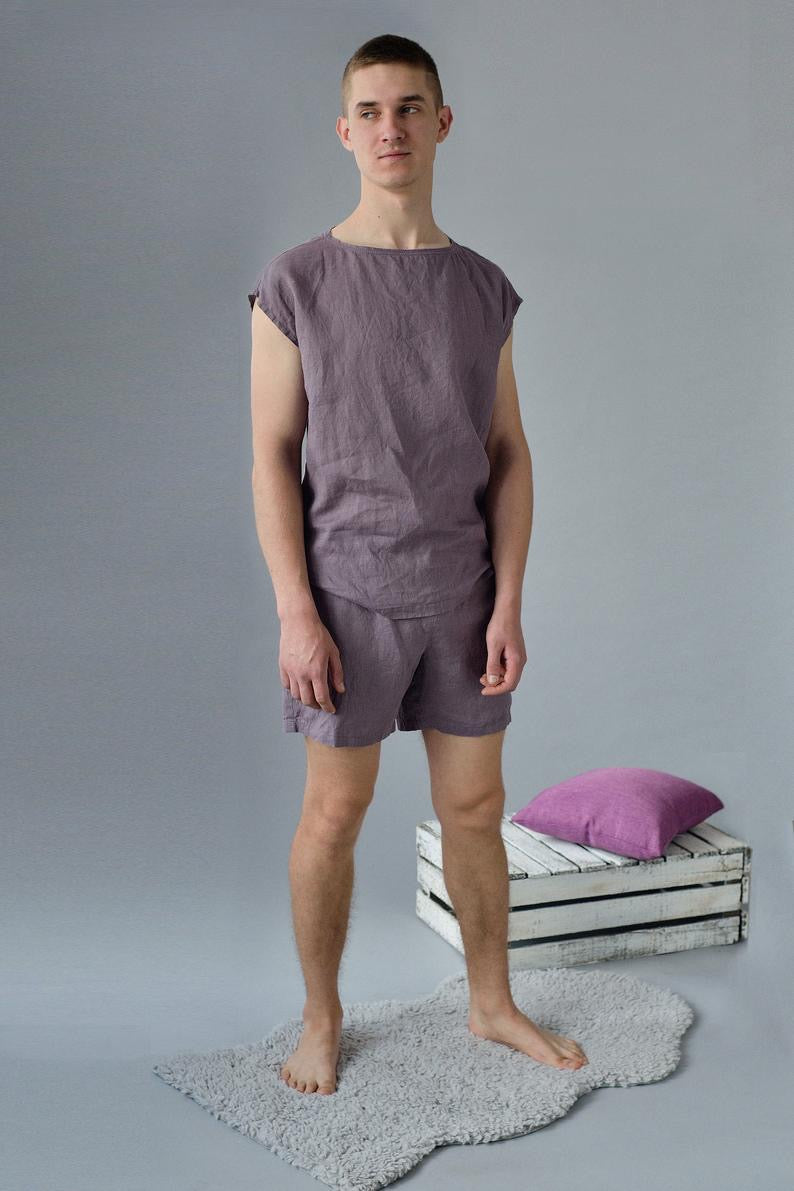 Linen BOXER Shorts Men's/ Organic Underwear for Him