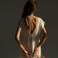 White Long Night Gown ANTIQUE With Linen Lace