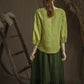 Linen Blouse GRETA With Wide Sleeves
