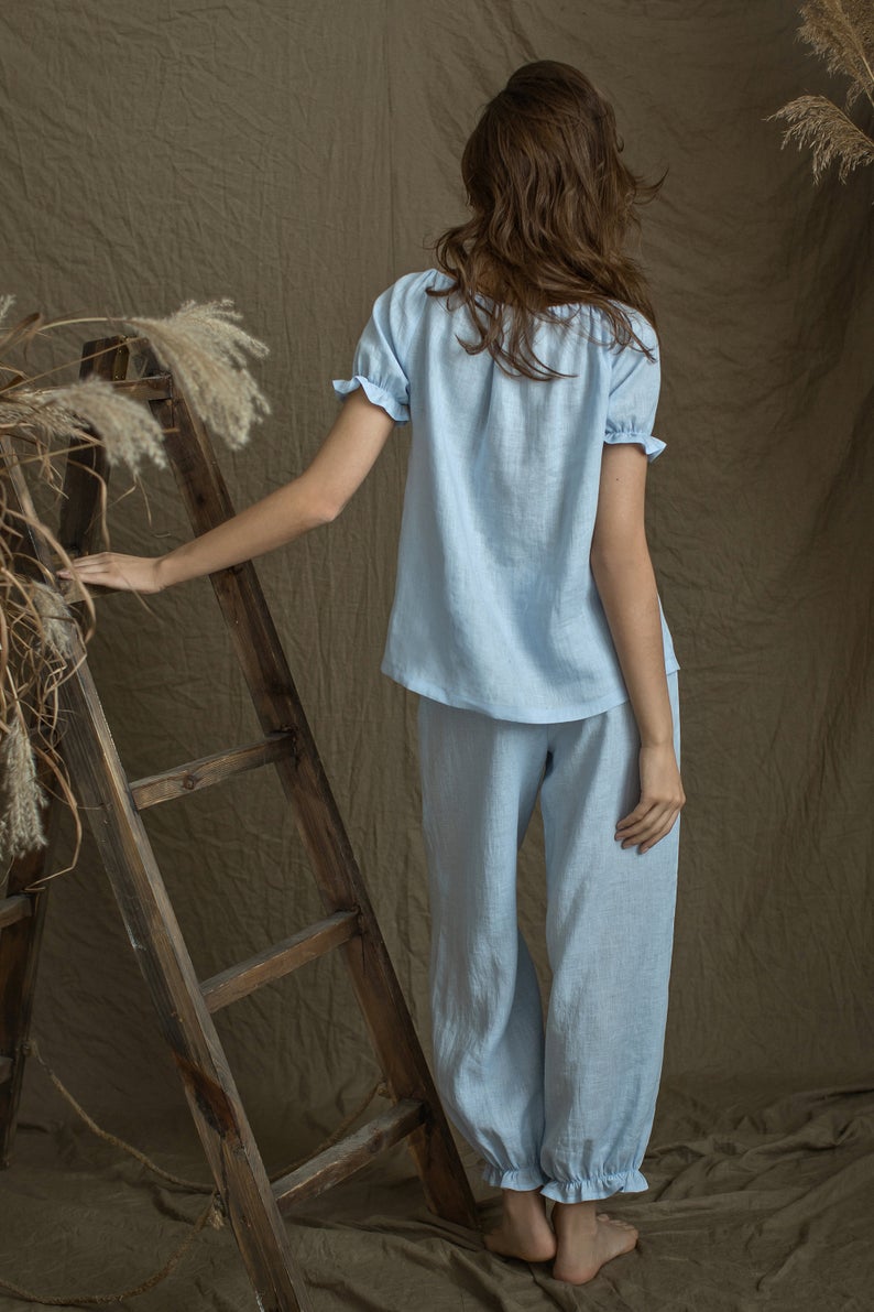 Linen Pajama Set FLORA LGlinen