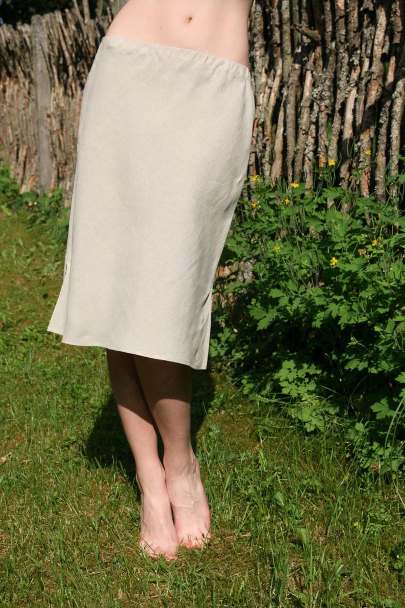 Linen Half Slip/Petticoat Fitted
