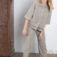 Linen Natural Pajama VANESSA for Women with Lace